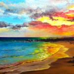 Beach (2014) Oil on stretch canvas, 60cm x 80cm